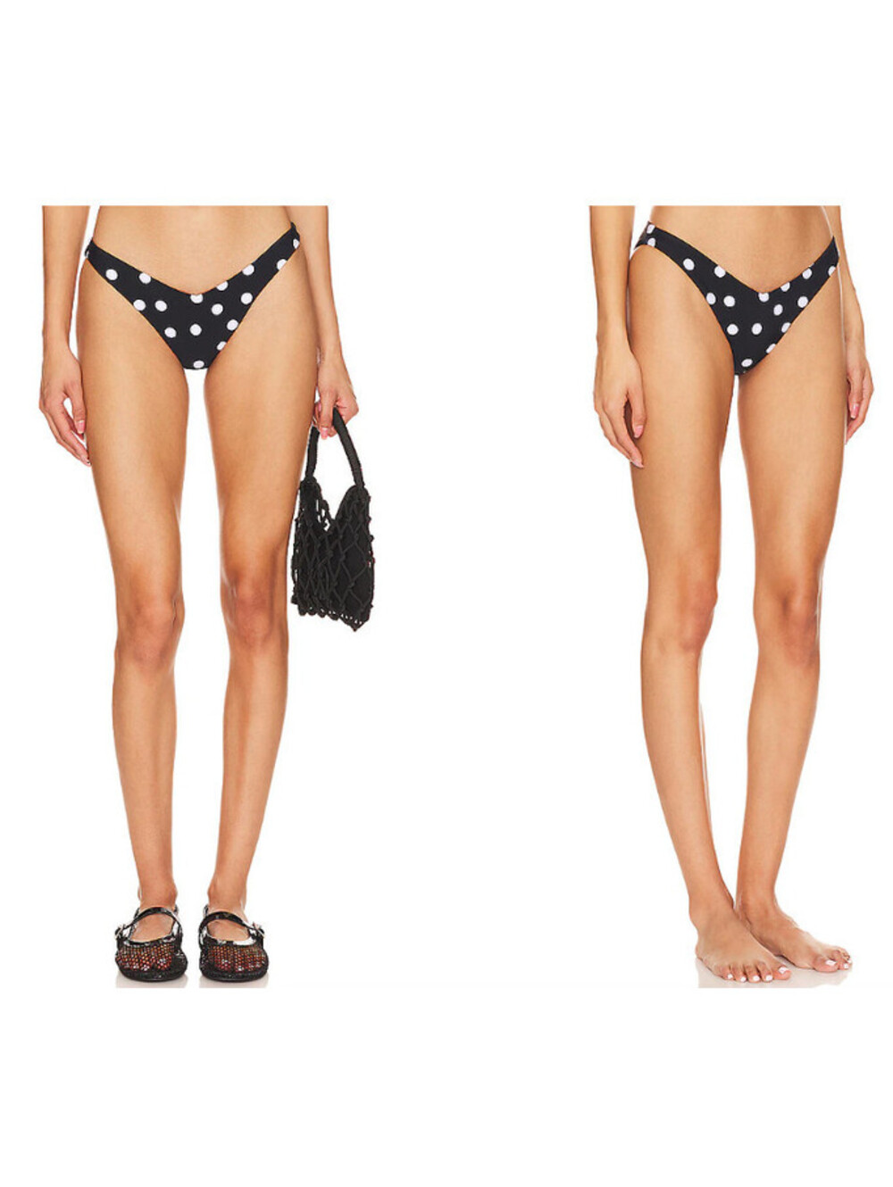Superdown lucy bikini bottom black & White Dot size M NWT $40msrp